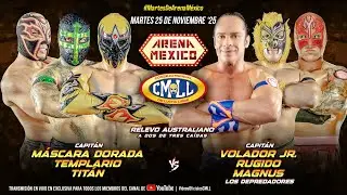 CMLL HIGHLIGHTS  25 DE NOVIEMBRE 2025||M. DORADA, TEMPLARIO Y TIIT&Aacute;N VS VOLADOR JR., MAGNUS Y RUGIDO