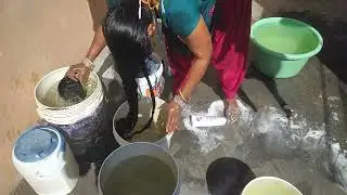 hair wash desi hot Vlog Video - hair wash heavy foaming shampoo