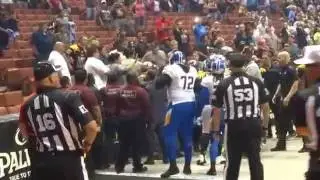LA KISS GAME FIGHT:  MAJOR BRAWL BETWEEN PLAYERS AND FANS ENDS GAME at HONDA CENTER 7/11/2016