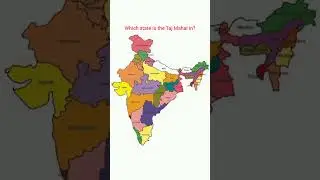 Which state is the Taj Mahal in? #india #ytshorts #pakistan #facts #map #world #tajmahal