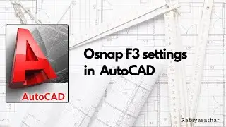 AutoCAD tutorial - How to enable OSNAP F3 settings in AutoCAD?  end point, midpoint etc.,