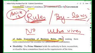POLITY CLASS 39: CABINET COMMITTEES - PRELIMS 2026