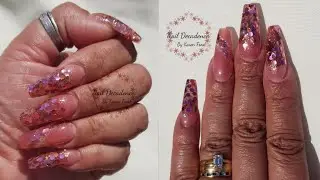 Hybrid Sculpted Nails | Acrygel Colour Block with Glitter | Trying Something Different