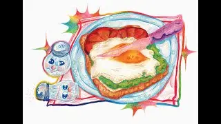 SPEEDPAINTING AVOCADOTOAST EGG (#22) from THE DINING SERIES