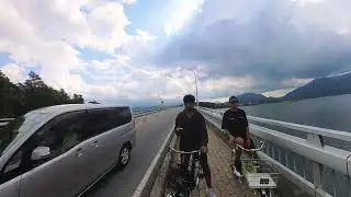 Cycling Across Kawaguchiko Bridge - Stunning Views Over Lake Kawaguchi | Japan