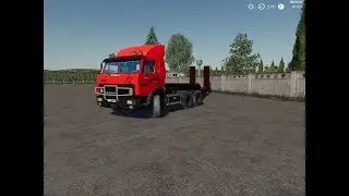 FS19 обзор мода Камаз 54102 и прицеп трал Cooseneck