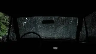 Cozy Car Night ASMR 🌧️ Heavy Rain on the Window with Soft Thunder Sounds