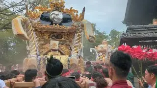 令和7年 灘のけんか祭り 舊松原屋台入魂式＆昇魂式  境内1周  新屋台と旧屋台 ※主に旧屋台メイン