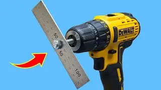 Just insert a Steel Ruler into the Drill  Billions of people don't know this secret!