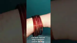 Maroon Glass Threading Bangles ✨ Elegant Look📝Hashtags:#MaroonBangles#GlassBangles#ThreadingBangles#