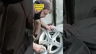 Broken Rim restoration process beginning to end#automobile#car#repair#cleaning #tyre#like#video