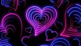Beautiful abstract neon heart background I romantic time I wedding events .Purple Heart Background