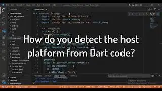 How do you detect the host platform from Dart code? Tutorial Studio