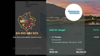 Golf Bets:  2024 American Express