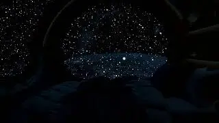 Watching Meteor Shower Through Spaceship Window | Cosmic Wind Ambience & Sci-fi Sleep ASMR