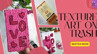 Texture art on Trash|Trash to Treasure|Kabad se jugad|Tissue paper craft|Reuse of price tag#craft#yt