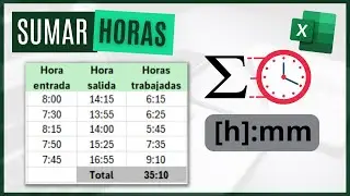 C&oacute;mo SUMAR HORAS en Excel