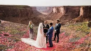 Thrill-Seeking Couple Gets Married 400-Feet Above the Ground