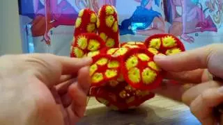 МК вяжем медведя из мотивов Африканский цветок. Урок 3.