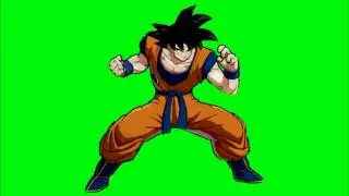 Goku is ready to fight! Dragon ball fighterZ [green screen] (free download)