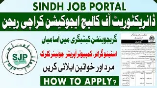 Directorat Collage Education Karachi Religion Jobs 2026 | Sindh Job Portal - SJP