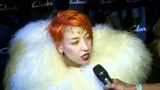 Aynouk Tan interviewed front row at Jacob Kok show