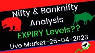 Live Nifty and Bank Nifty Chart Analysis  With Pcr Data Before Expiry Day  26/04/23