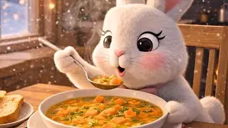 [ASMR] The rabbit princess is cooking a pot of soup made from carrots in a winter garden | Meow ASMR