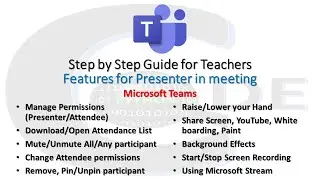 Features for Presenter in meeting