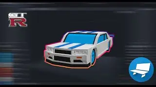 Car Nissan Gtr R34| Blockbench