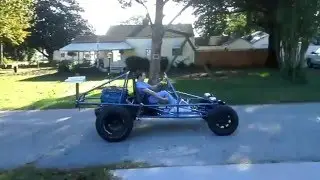 Electric Sandrail 1st gear, 2nd gear, and sound of revving.