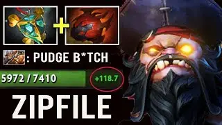 Crazy Imba Item Holy Locket + Heart Super Tank Pudge by Zipfile vs Trashtalk Techies Dota 2