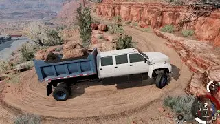 Dangerous off-road with Gavril MD-Series (6 Door) dump truck loading heavy Rocks || BeamNG.drive