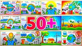 Energy conservation Day poster drawing| Save Energy save Earth drawing| Renewable Energy drawing
