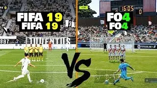FIFA ONLINE 4 vs FIFA 19 Gameplay Comparison (Free kicks - penalty....) :O !!