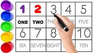 🎨 1 से 10 नंबर ट्रेसिंग + कलरिंग | Numbers with Words सीखें | बच्चों वाला वीडियो | ABC123 MagicMinds