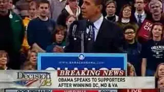 Barack Obama Speech Potomac Primary Night