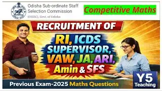 Previous Exam maths questions of RI, ICDS Supervisor, VAW, JA, ARI, Amin & SFS-2025