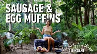 Quick Sausage & Egg Muffins on the Weber Q!
