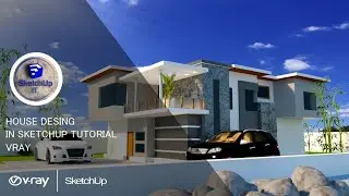 Sketchup tutorial for beginners | Sketchup Exterior design | Sketchup 2021 | Vray Next |