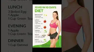 10 KG Weight Loss in 10 Days Diet Plan | Fast Fat Loss Secret #weightlosssuccess #weightloss