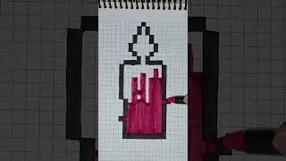 How to Draw Red Candle #shorts #pixelart