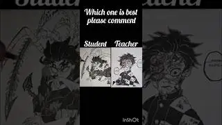 demon king tanjiro kamado |teacher vs student #drawing #art #anime #demonslayer #shorts