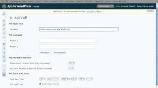 Ayuda WordPress - video tutorial plugin WP polls