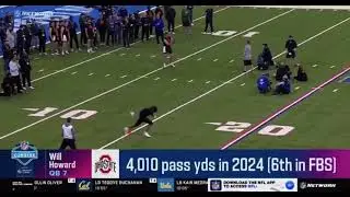 OHIO STATE QB WILL HOWARD WITH WORST NFL COMBINE PERFORMANCE EVER: NFL DRAFT COMBINE 2025