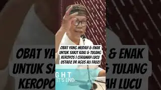 Obat Yang Mudah & Enak UNTUK SAKIT KAKI & TULANG KEROPOS | Ceramah Lucu Ustadz dr AGUS ALI FAUZI