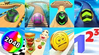 Going Balls, Rolling Ball Sky, Rollance Adventure, Ball Run 2048, Number Master speedrun gameplay