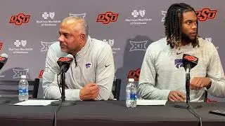 Jerome Tang, P.J. Haggerty and Khamari McGriff talk Oklahoma State loss
