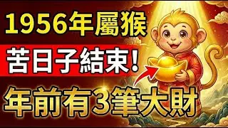 1956年屬猴人，丙申年出生，你的苦日子徹底結束了！佛說：你是「山下火」命，年底前這3筆財，誰也搶不走！#1956年屬猴 #屬猴運勢 #生肖猴 #生肖猴運勢 #丙申猴 #屬猴 #1956年生肖猴
