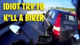 IDIOT TRY TO KlLL A BIKER